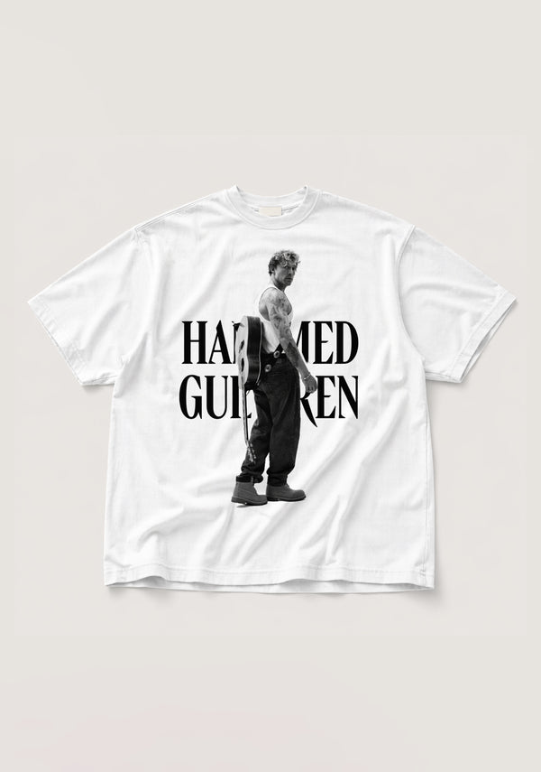 'HAM MED GUITAREN' WHITE T-SHIRT