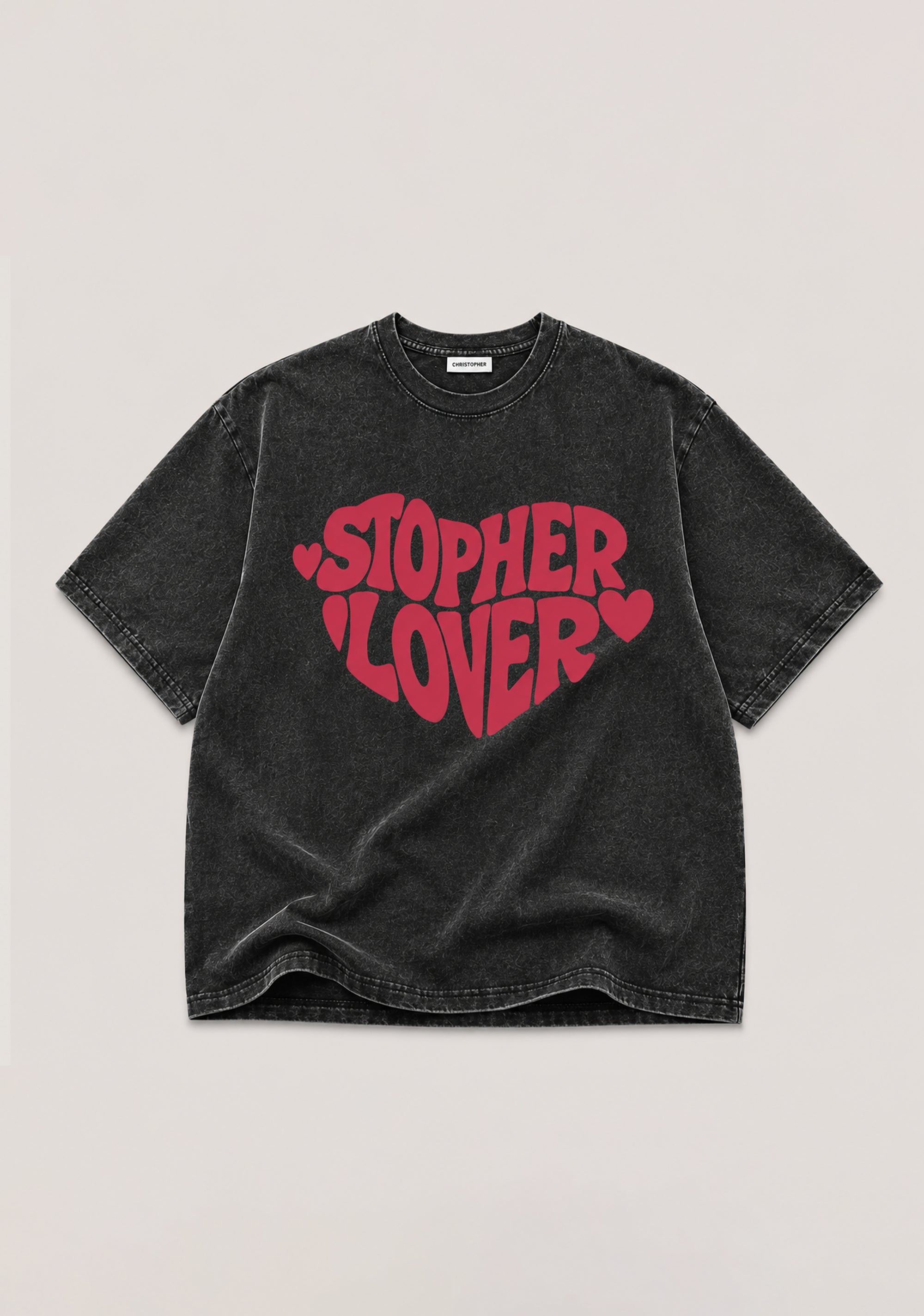 STOPHERLOVER T-SHIRT BLACK