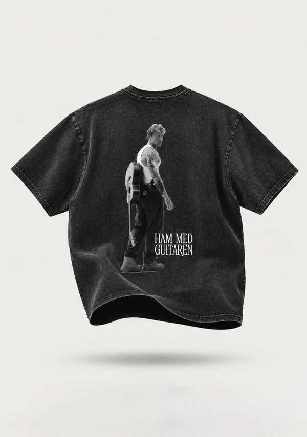 'HAM MED GUITAREN' GREY WASHED T-SHIRT