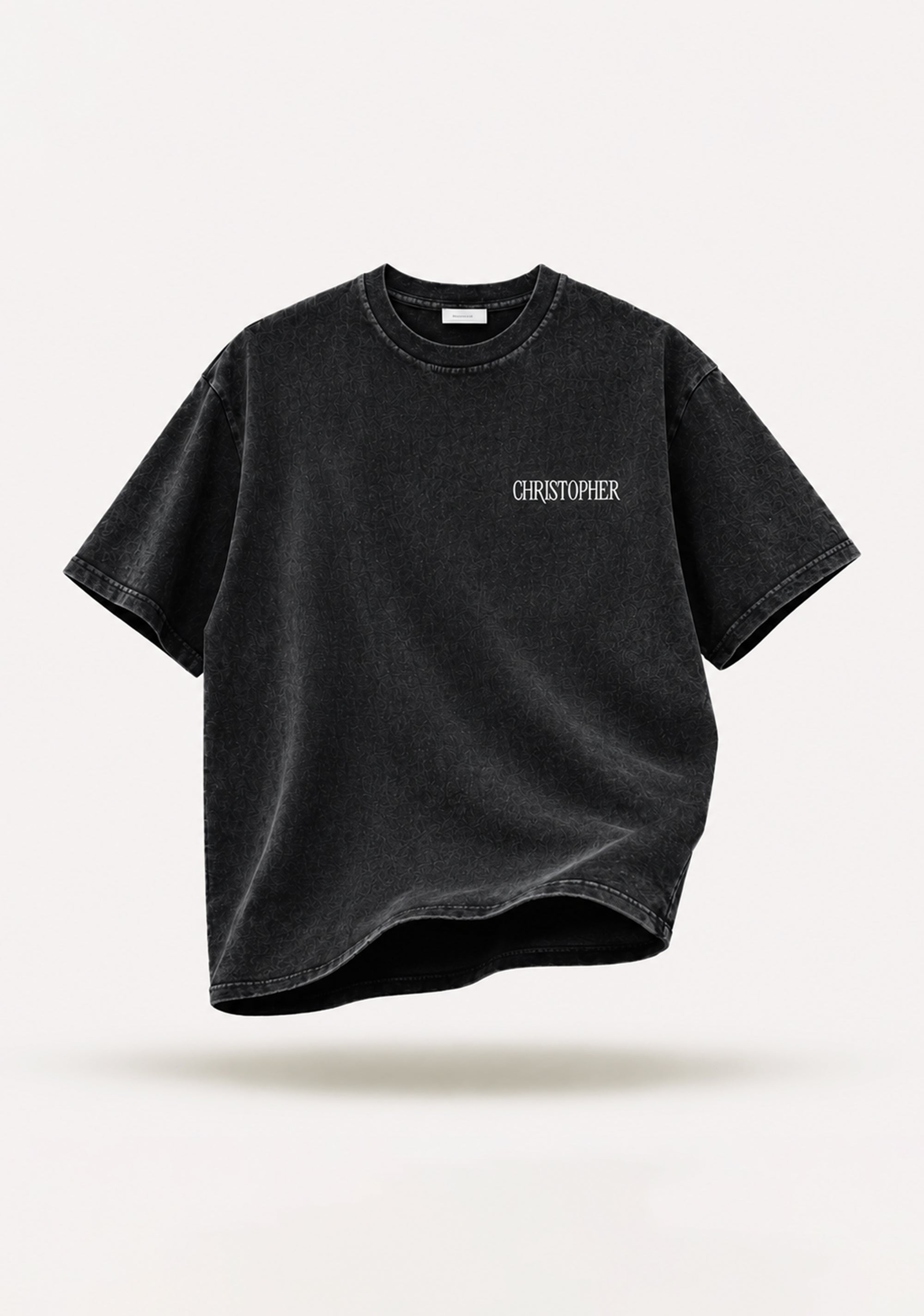 'HAM MED GUITAREN' GREY WASHED T-SHIRT