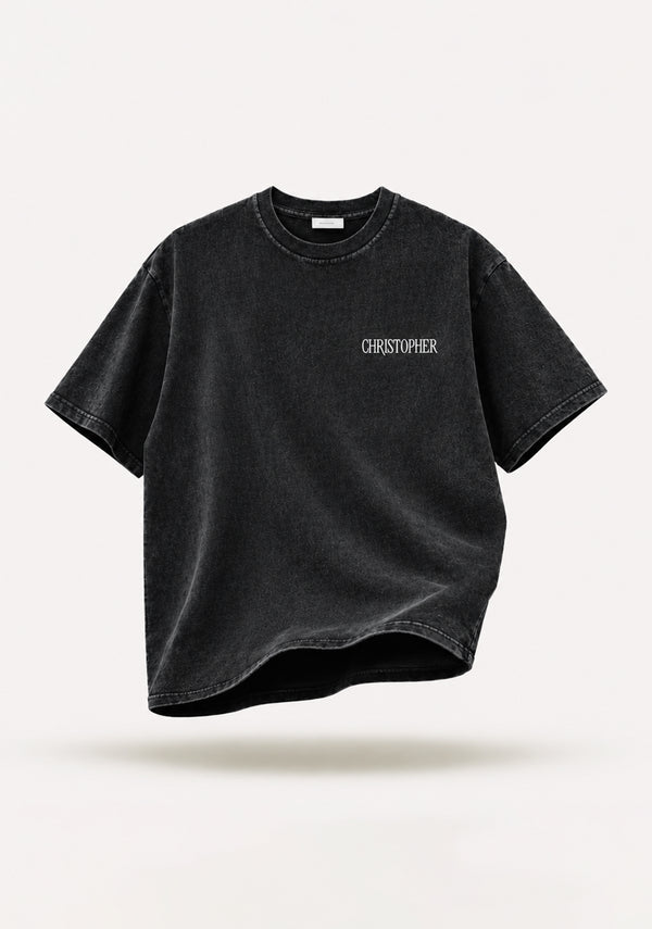 'HAM MED GUITAREN' GREY WASHED T-SHIRT