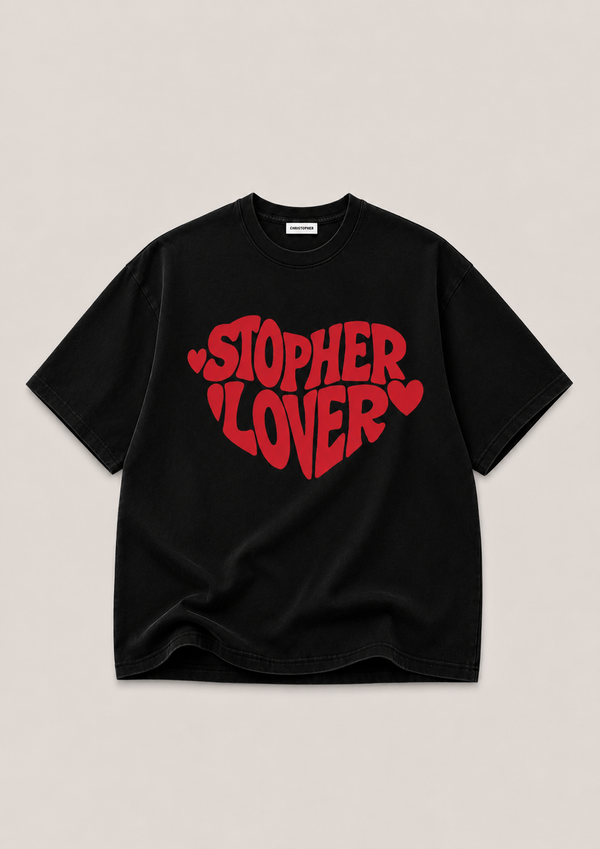STOPHERLOVER T-SHIRT BLACK