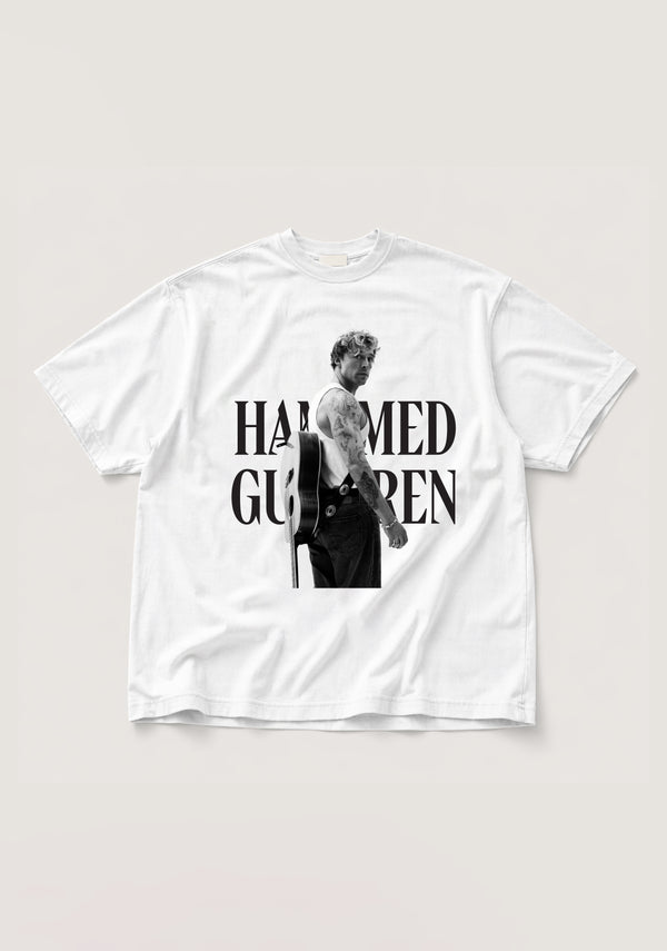 'HAM MED GUITAREN' WHITE T-SHIRT